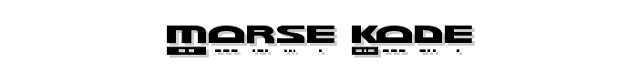 Morse Kode font